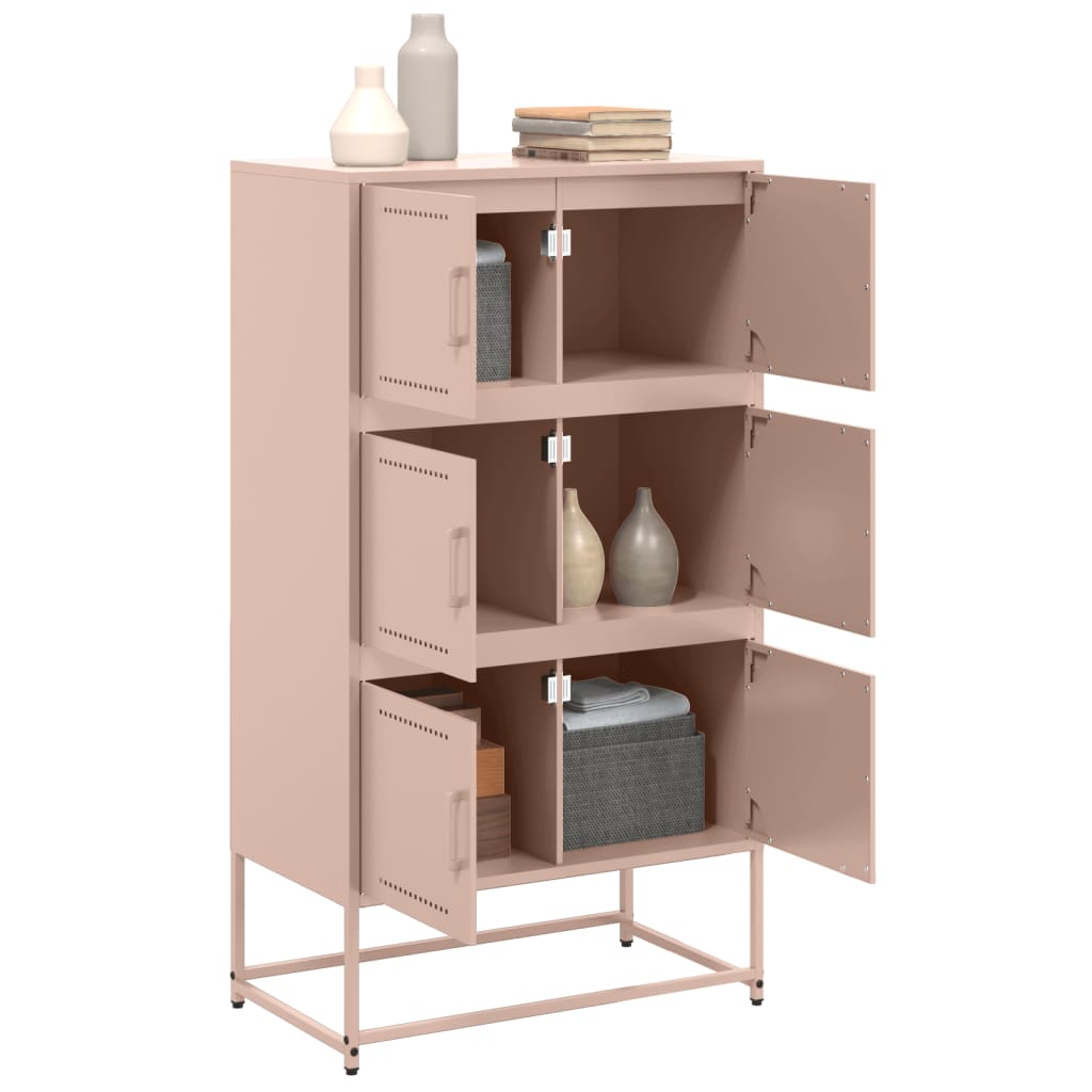 Sideboard Pink 68.5x38.5x123.5 cm Steel