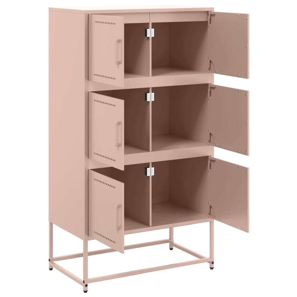 Sideboard Pink 68.5x38.5x123.5 cm Steel