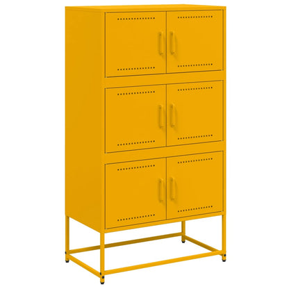 Sideboard Mustard Yellow 68.5x38.5x123.5 cm Steel