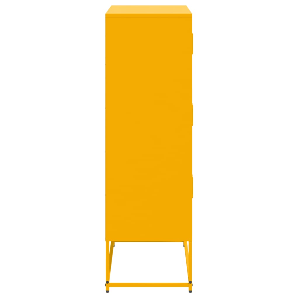 Sideboard Mustard Yellow 68.5x38.5x123.5 cm Steel