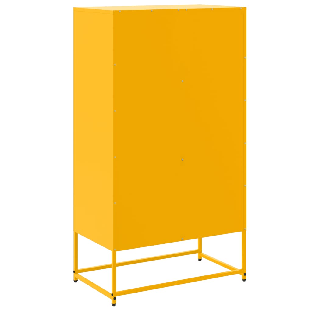 Sideboard Mustard Yellow 68.5x38.5x123.5 cm Steel