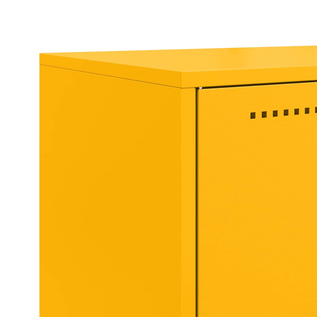 Sideboard Mustard Yellow 68.5x38.5x123.5 cm Steel