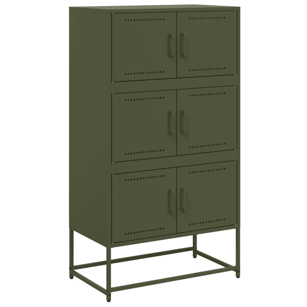 Sideboard Olive Green 68.5x38.5x123.5 cm Steel