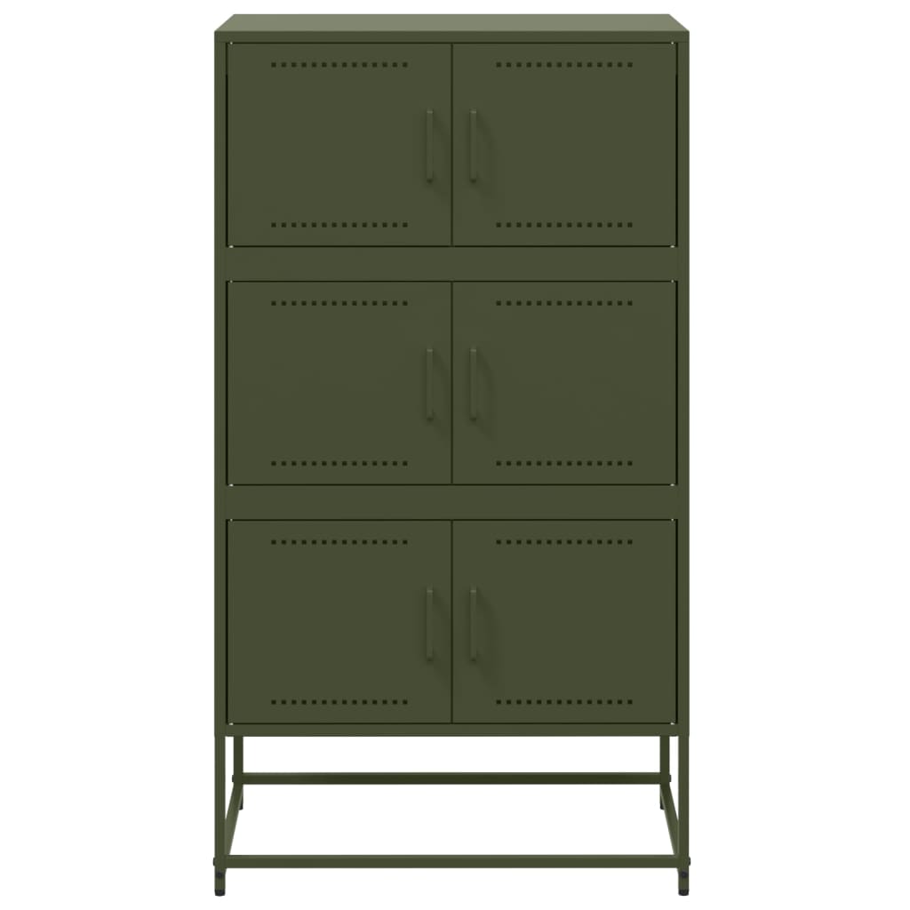 Sideboard Olive Green 68.5x38.5x123.5 cm Steel