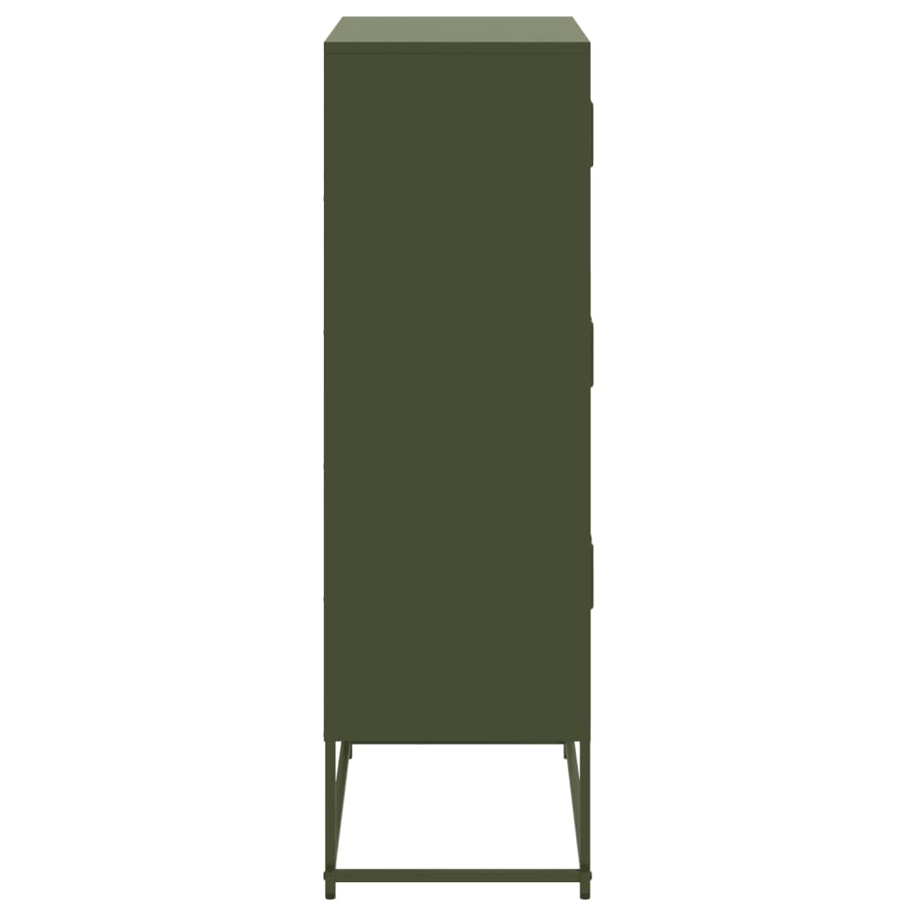 Sideboard Olive Green 68.5x38.5x123.5 cm Steel