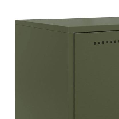 Sideboard Olive Green 68.5x38.5x123.5 cm Steel