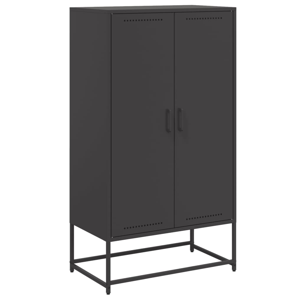 Highboard Black 68.5x38.5x123.5 cm Steel