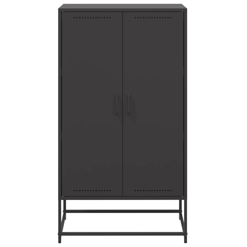 Highboard Black 68.5x38.5x123.5 cm Steel