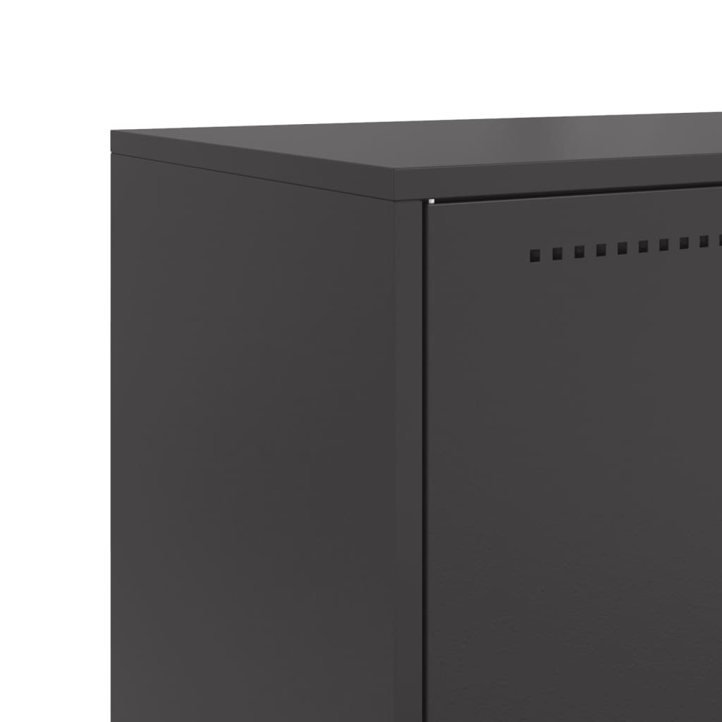 Highboard Black 68.5x38.5x123.5 cm Steel