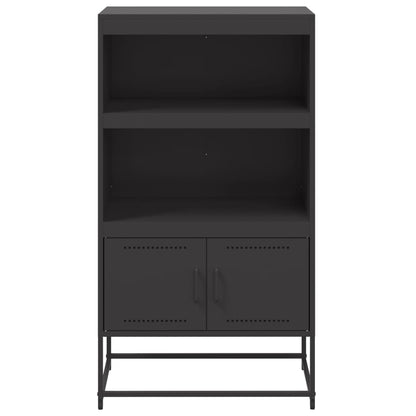 Highboard Black 68.5x38.5x123.5 cm Steel