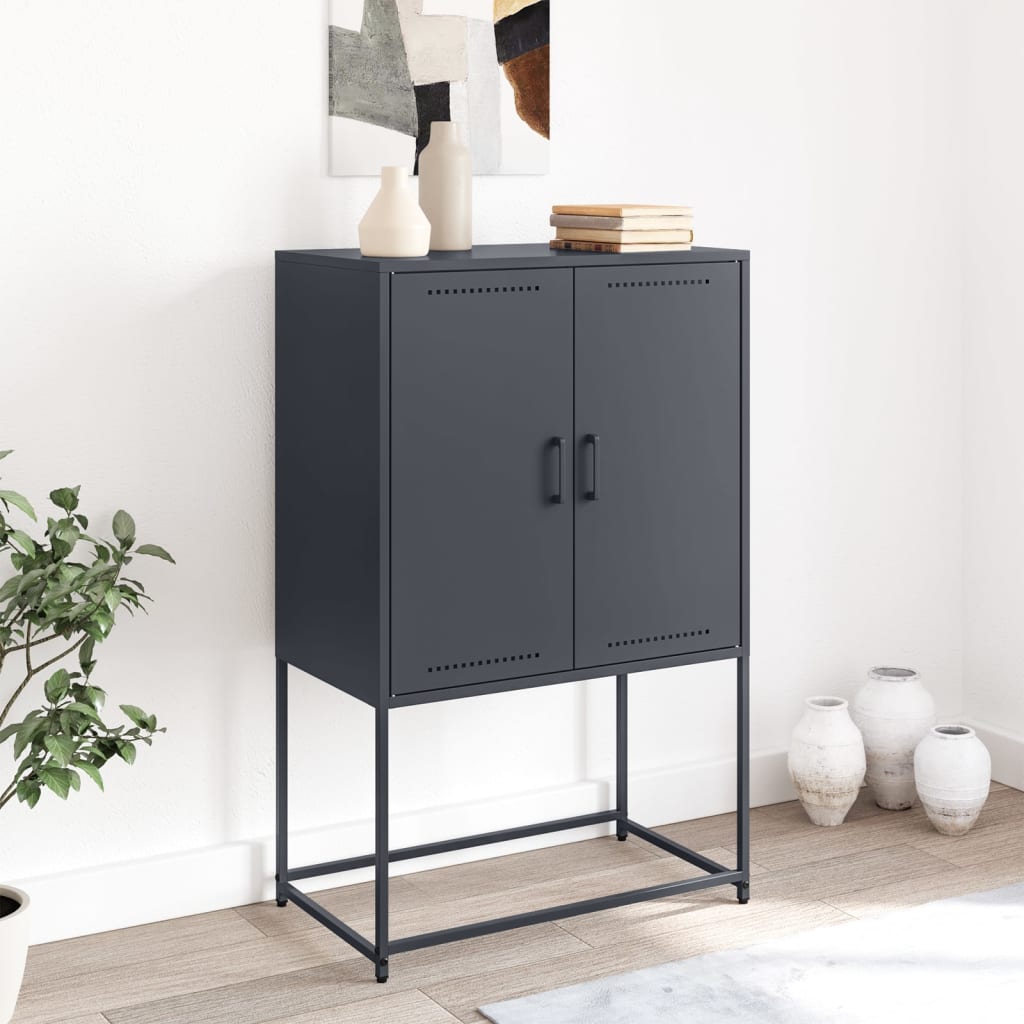 Highboard Anthracite 68.5x38.5x107 cm Steel