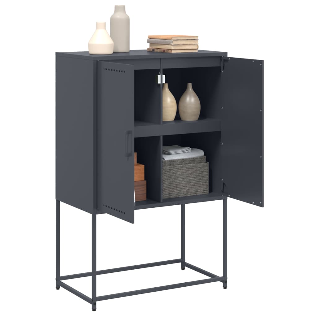 Highboard Anthracite 68.5x38.5x107 cm Steel