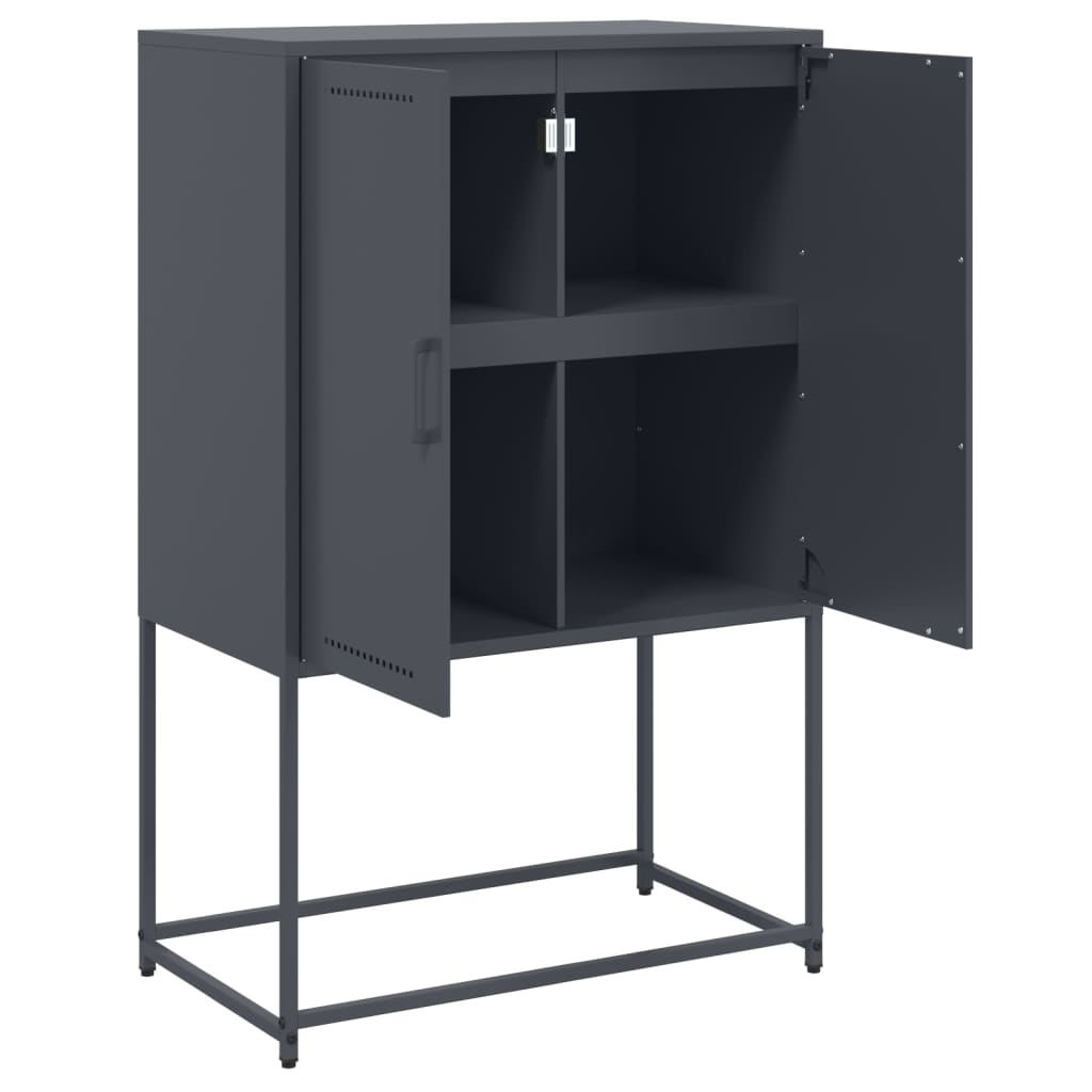 Highboard Anthracite 68.5x38.5x107 cm Steel