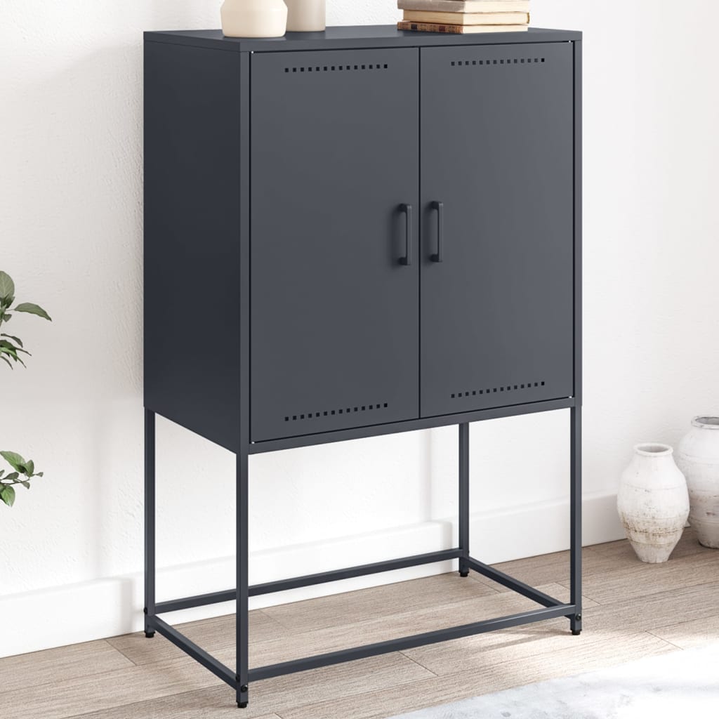 Highboard Anthracite 68.5x38.5x107 cm Steel