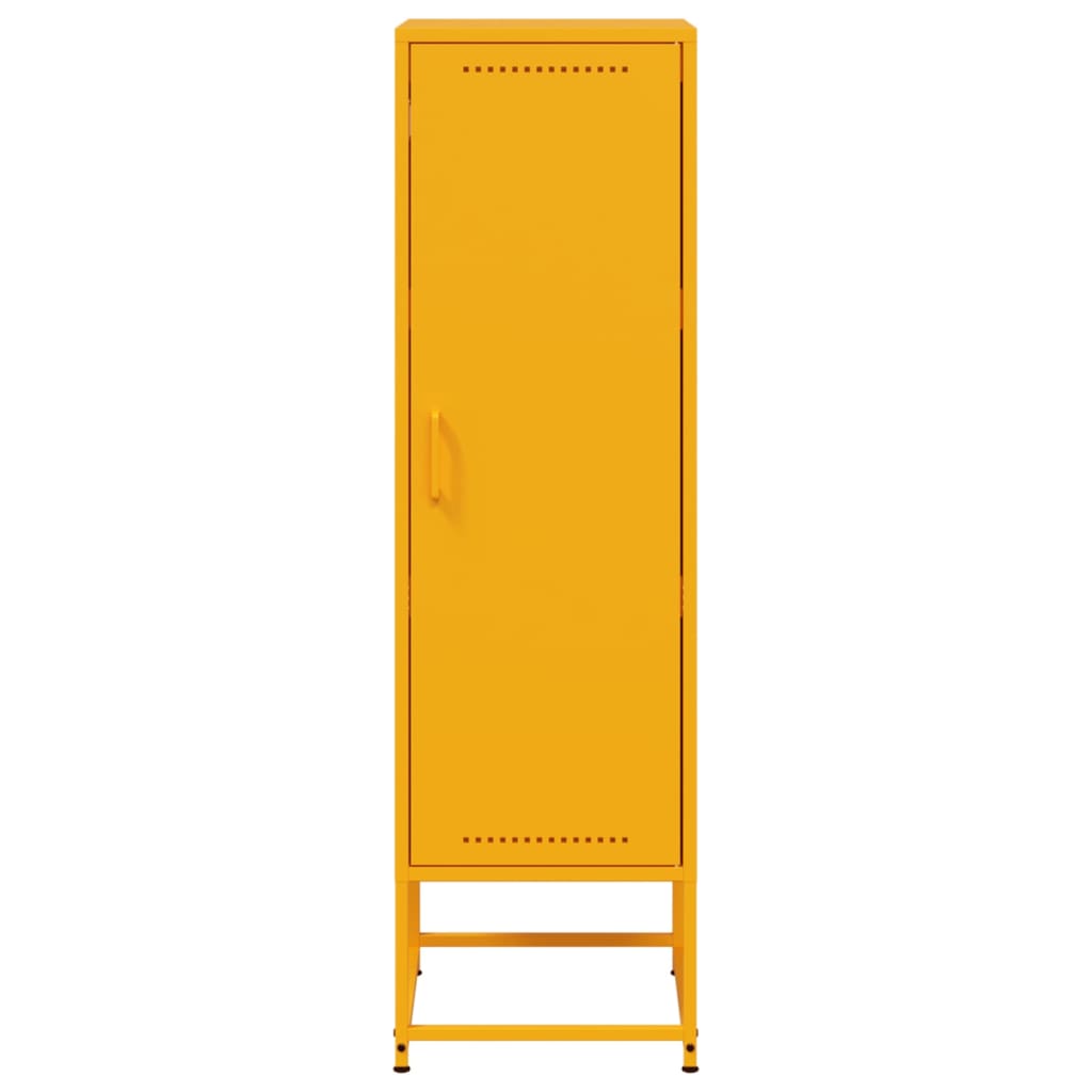 Highboard Mustard Yellow 36x39x123 cm Steel