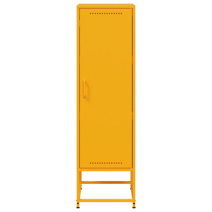 Highboard Mustard Yellow 36x39x123 cm Steel