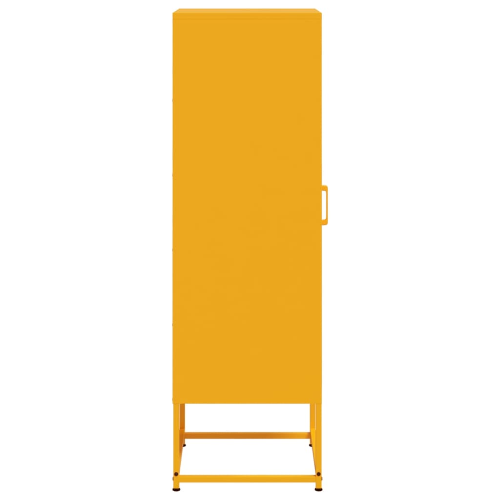 Highboard Mustard Yellow 36x39x123 cm Steel