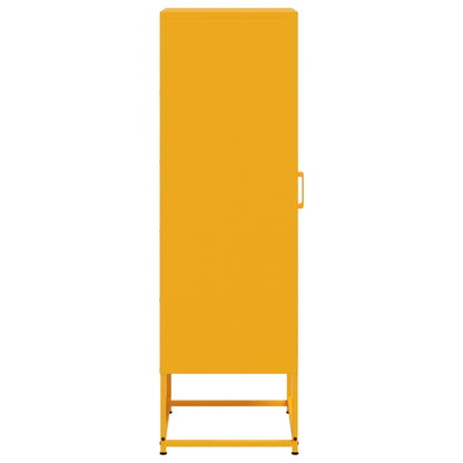 Highboard Mustard Yellow 36x39x123 cm Steel