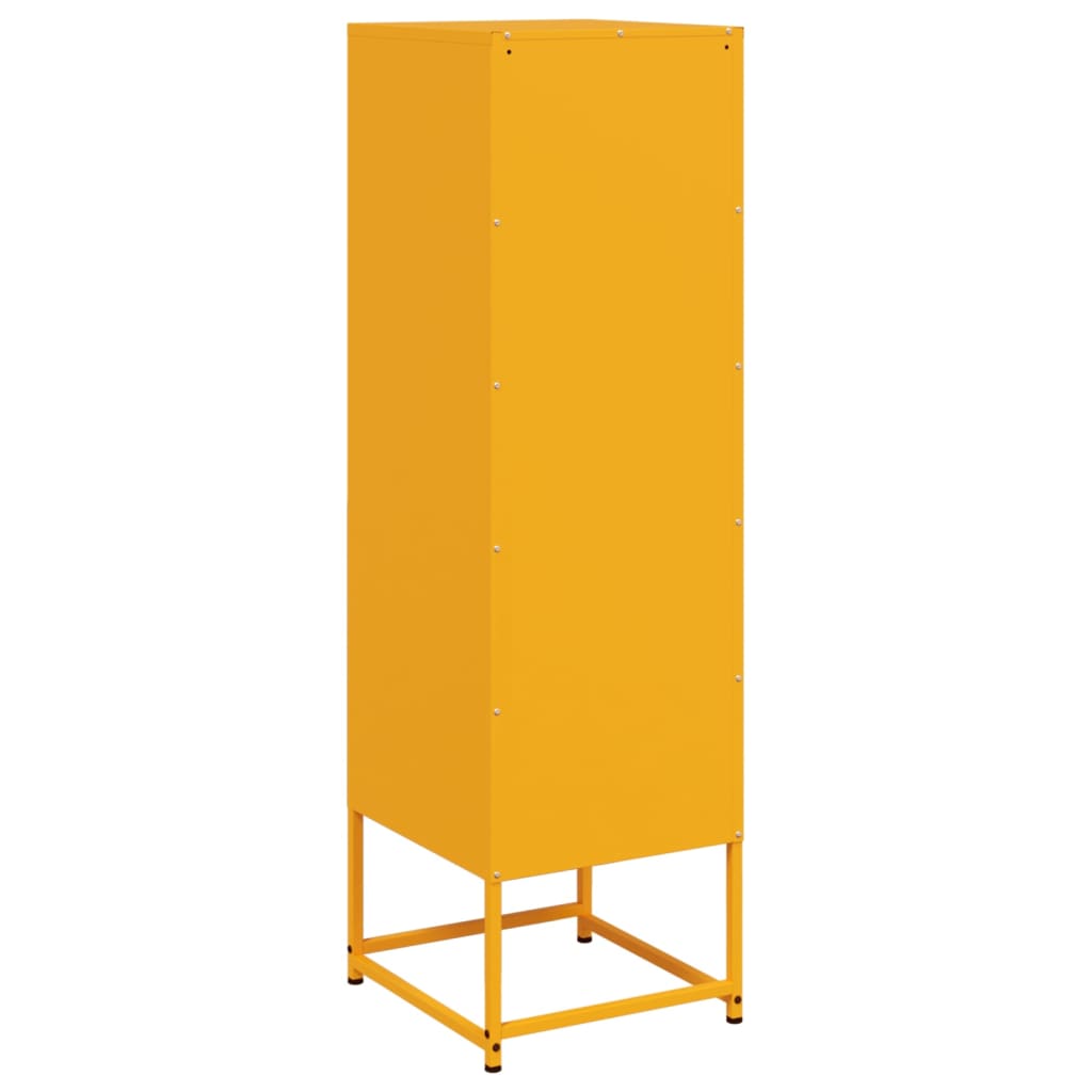 Highboard Mustard Yellow 36x39x123 cm Steel