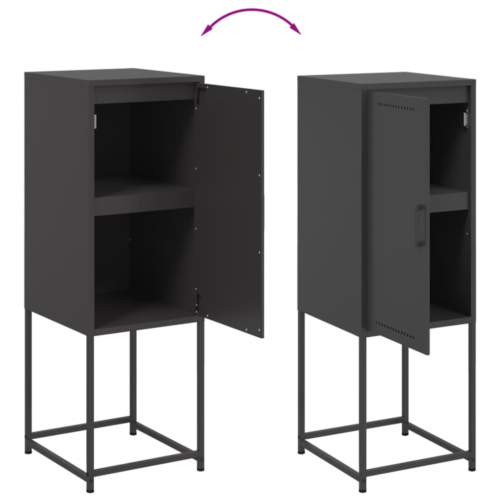 Highboard Black 36x39x107 cm Steel