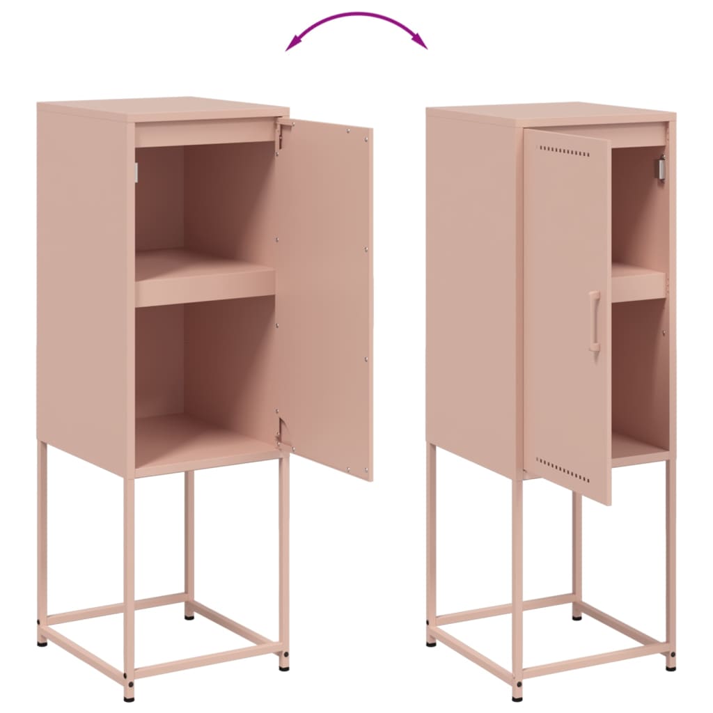 Highboard Pink 36x39x107 cm Steel