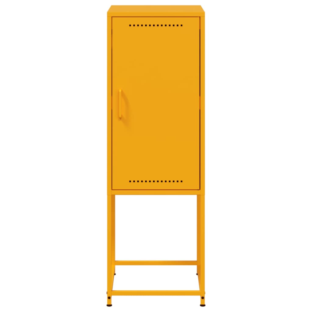 Highboard Mustard Yellow 36x39x107 cm Steel