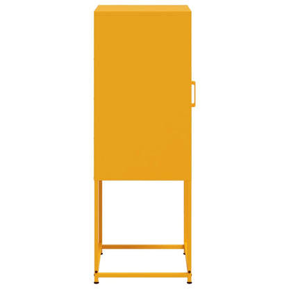 Highboard Mustard Yellow 36x39x107 cm Steel