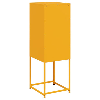 Highboard Mustard Yellow 36x39x107 cm Steel