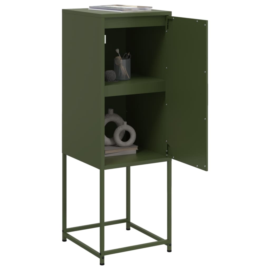 Highboard Olive Green 36x39x107 cm Steel