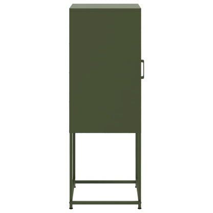 Highboard Olive Green 36x39x107 cm Steel