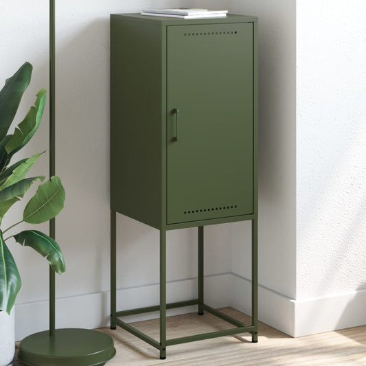 Highboard Olive Green 36x39x107 cm Steel