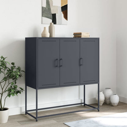 Highboard Anthracite 100.5x39x107 cm Steel