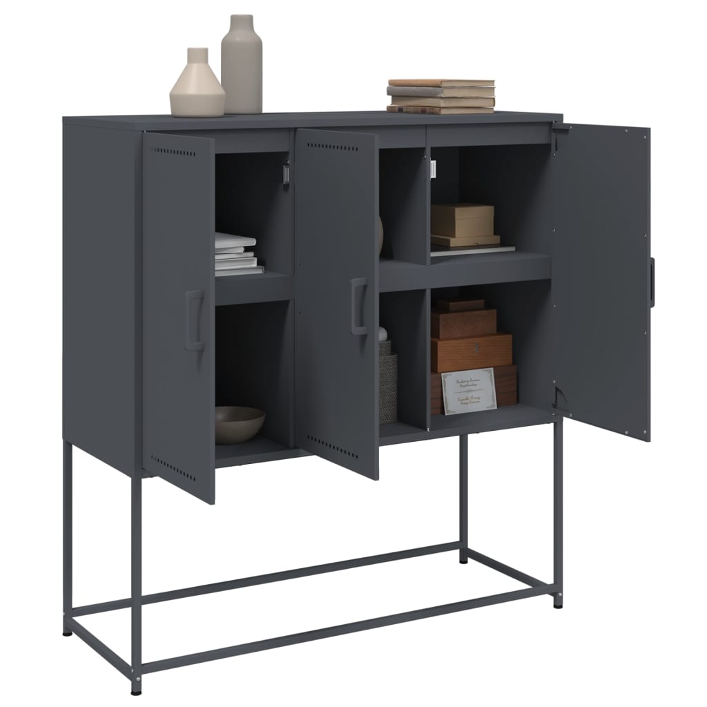 Highboard Anthracite 100.5x39x107 cm Steel