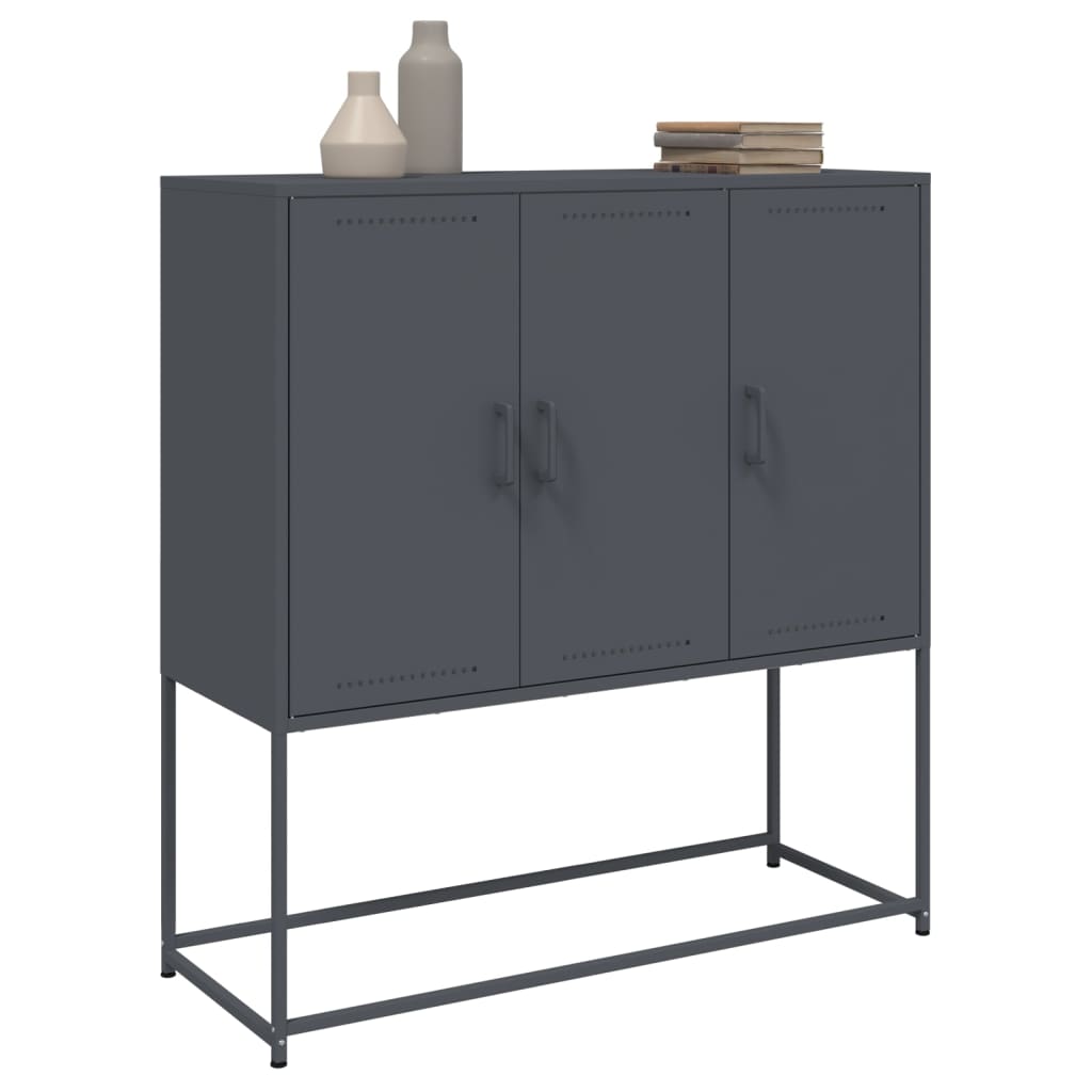 Highboard Anthracite 100.5x39x107 cm Steel
