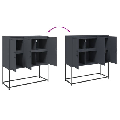 Highboard Anthracite 100.5x39x107 cm Steel