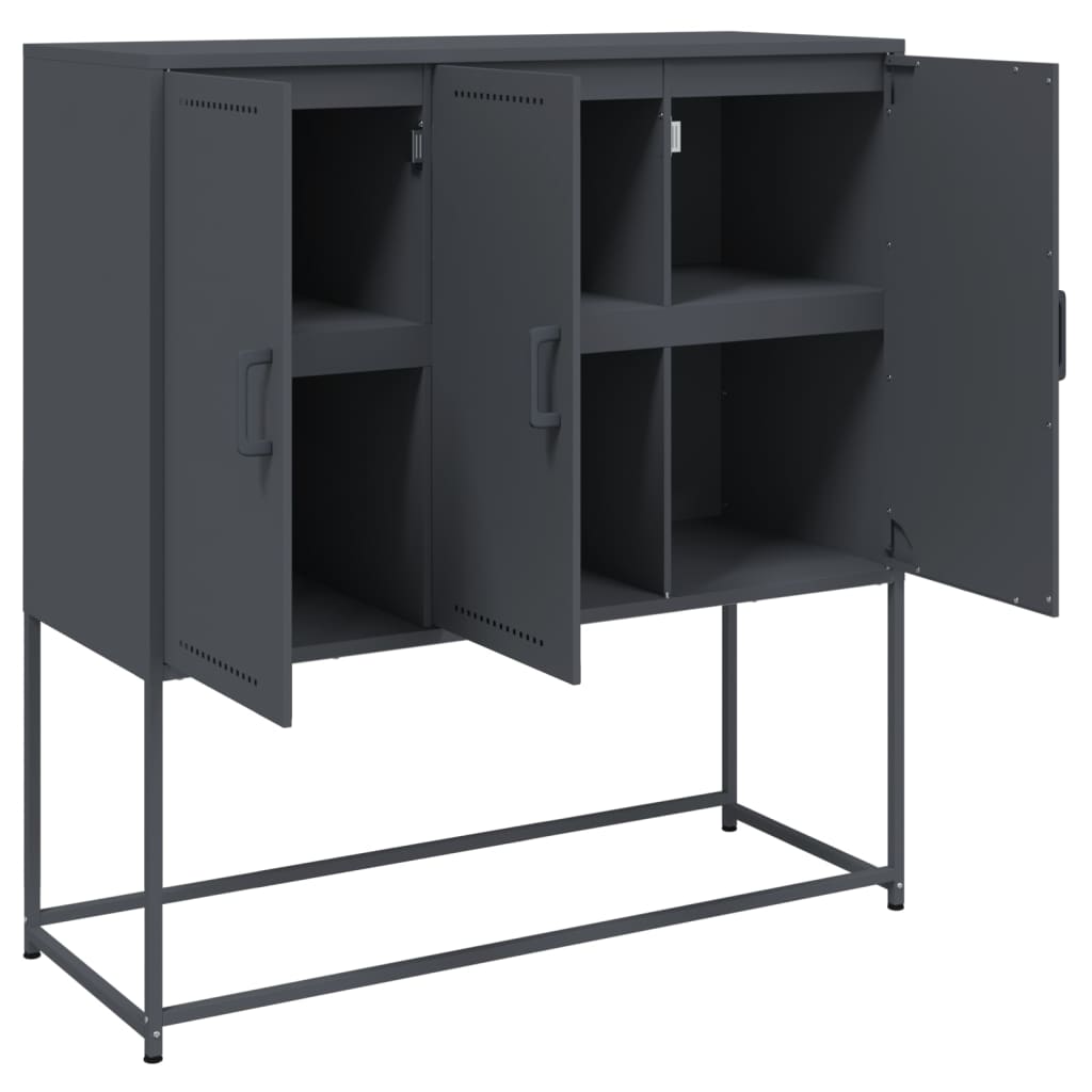 Highboard Anthracite 100.5x39x107 cm Steel