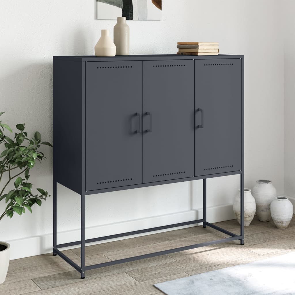 Highboard Anthracite 100.5x39x107 cm Steel