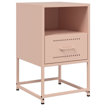 Bedside Cabinet Pink 36x39x60.5 cm Steel