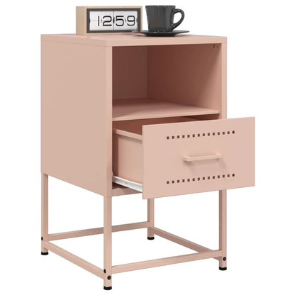 Bedside Cabinet Pink 36x39x60.5 cm Steel