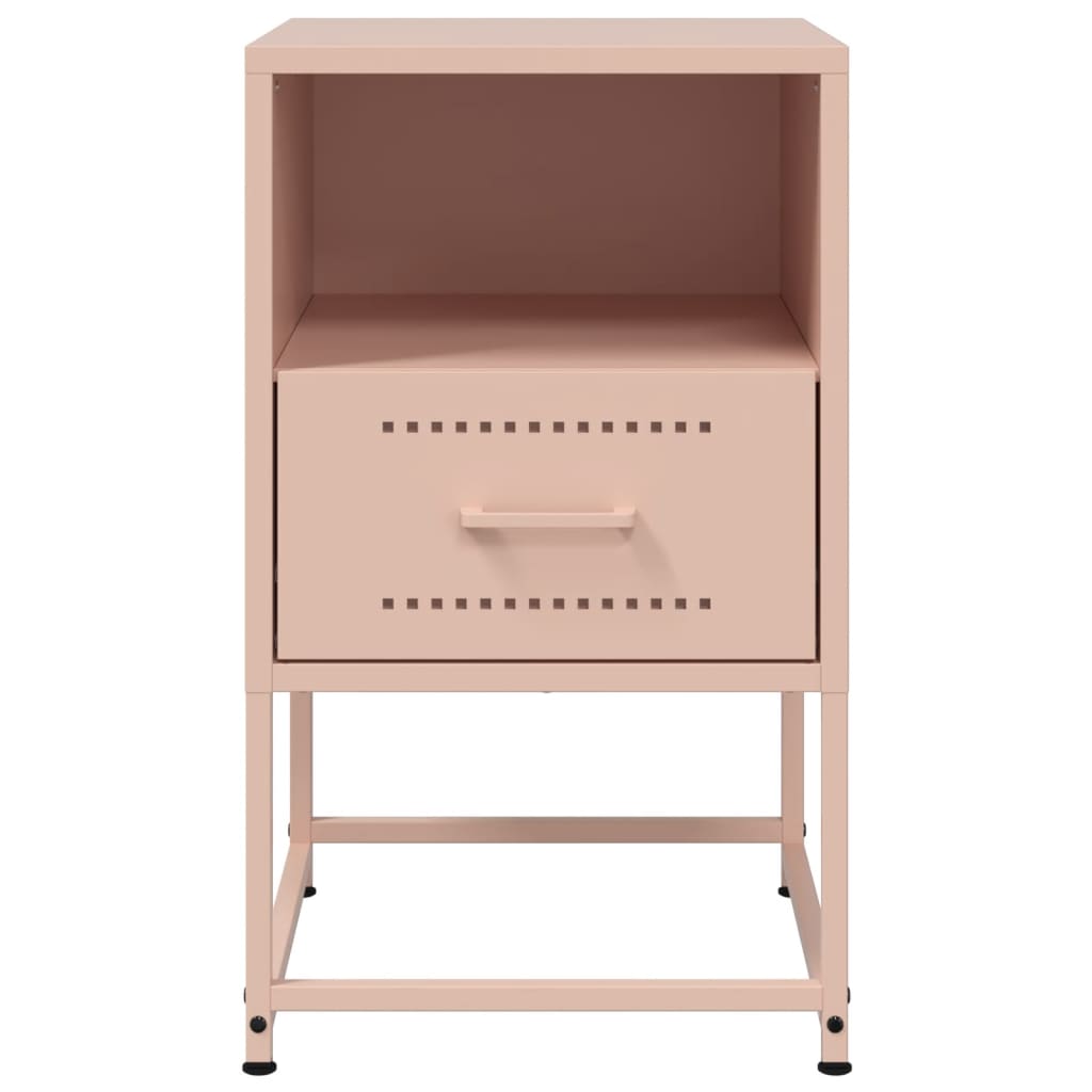 Bedside Cabinet Pink 36x39x60.5 cm Steel