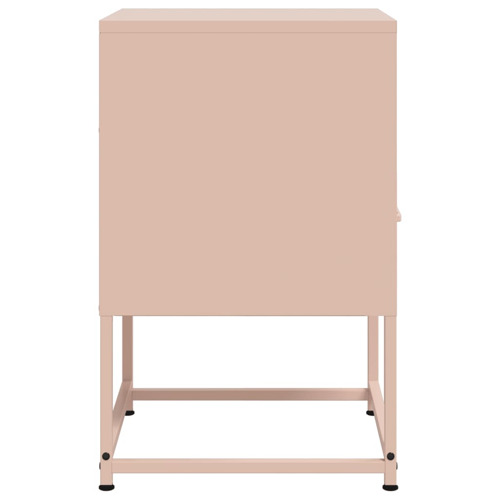 Bedside Cabinet Pink 36x39x60.5 cm Steel