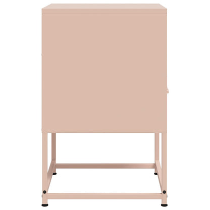 Bedside Cabinet Pink 36x39x60.5 cm Steel