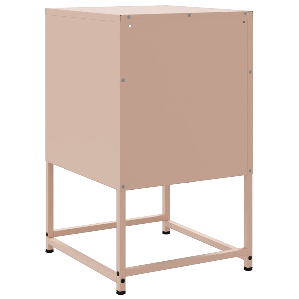 Bedside Cabinet Pink 36x39x60.5 cm Steel