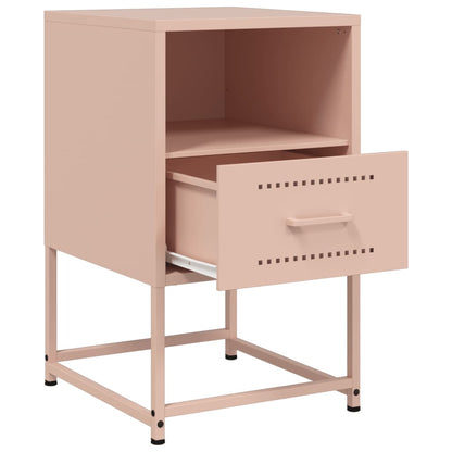 Bedside Cabinet Pink 36x39x60.5 cm Steel