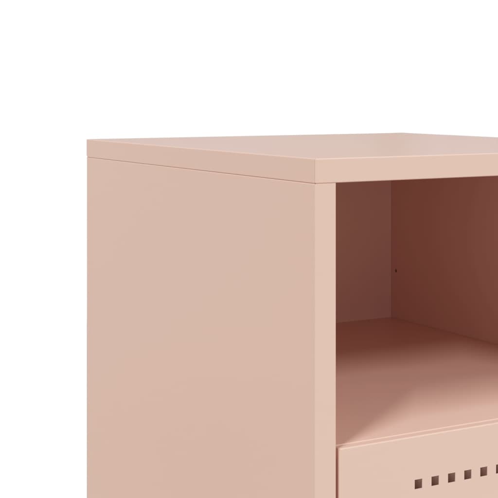 Bedside Cabinet Pink 36x39x60.5 cm Steel