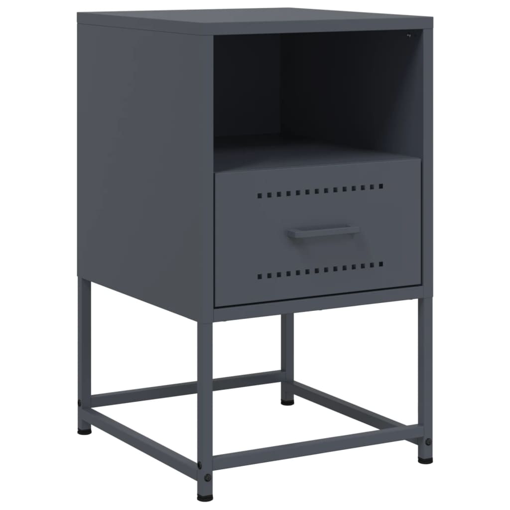 Bedside Cabinet Anthracite 36x39x60.5 cm Steel