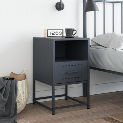 Bedside Cabinet Anthracite 36x39x60.5 cm Steel