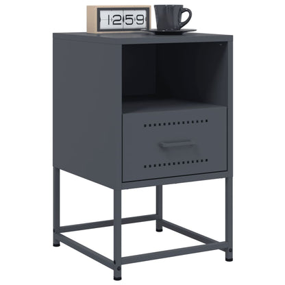 Bedside Cabinet Anthracite 36x39x60.5 cm Steel