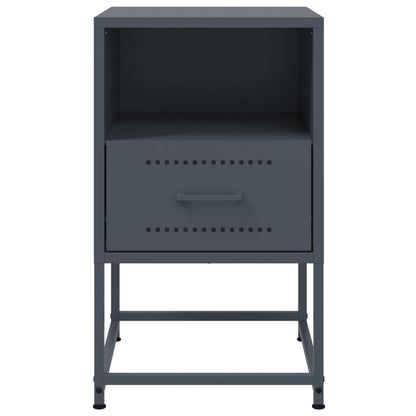 Bedside Cabinet Anthracite 36x39x60.5 cm Steel