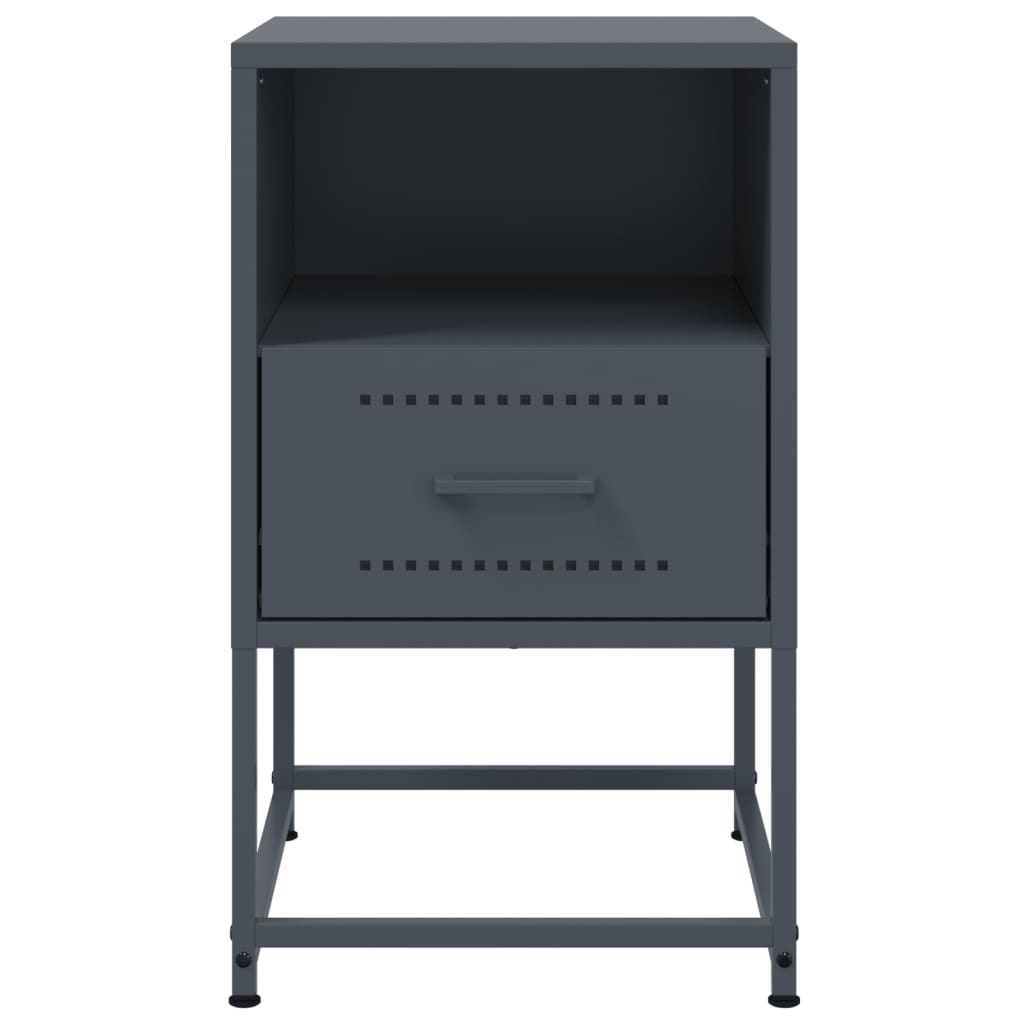 Bedside Cabinets 2 pcs Anthracite 36x39x60.5 cm Steel